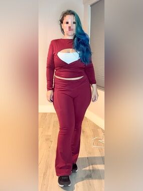 POPFLEX 3 piece set in crimson and white
